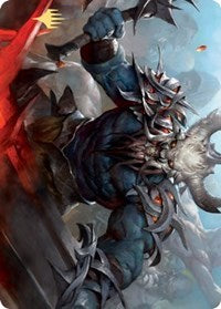 Frenzied Raider Art Card (Gold-Stamped Signature) [Kaldheim Art Series] | Gamers Paradise