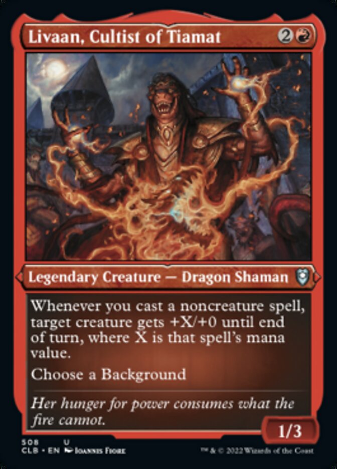 Livaan, Cultist of Tiamat (Foil Etched) [Commander Legends: Battle for Baldur's Gate] | Gamers Paradise