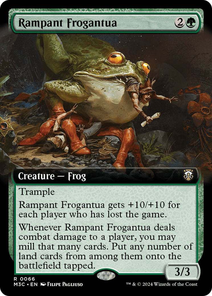Rampant Frogantua (Extended Art) (Ripple Foil) [Modern Horizons 3 Commander] | Gamers Paradise