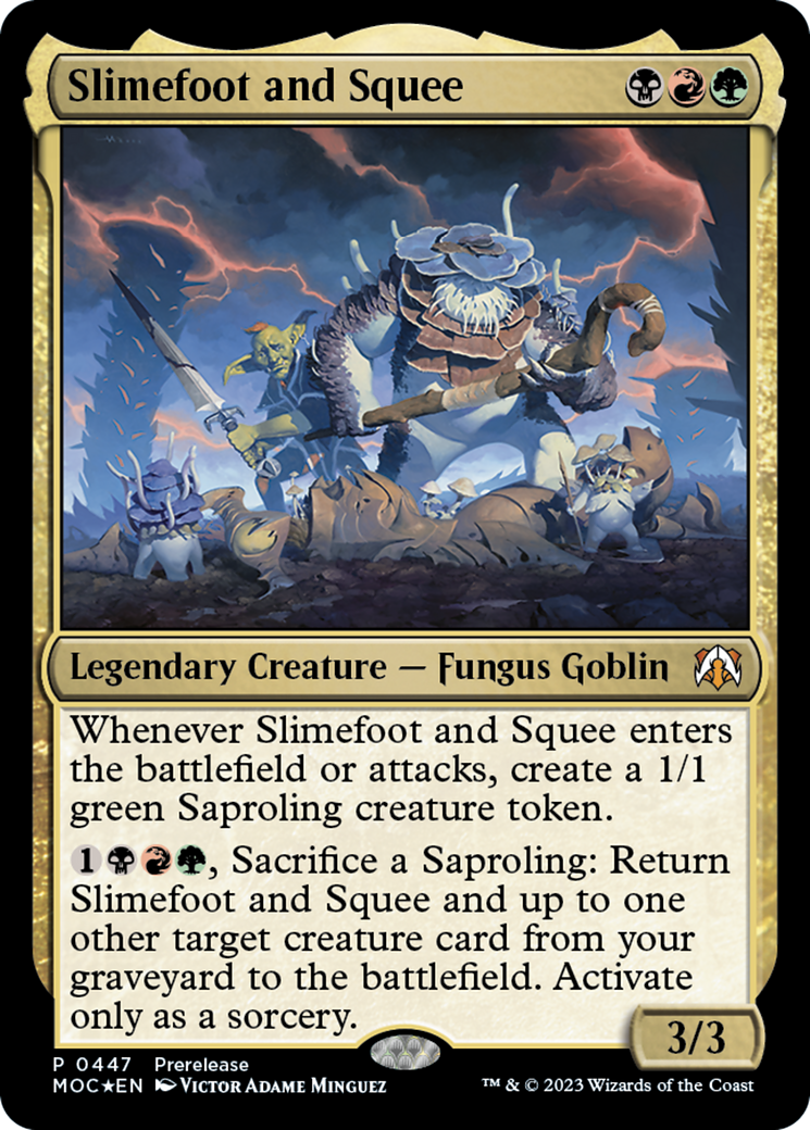 Slimefoot and Squee [March of the Machine Commander Prerelease Promos] | Gamers Paradise