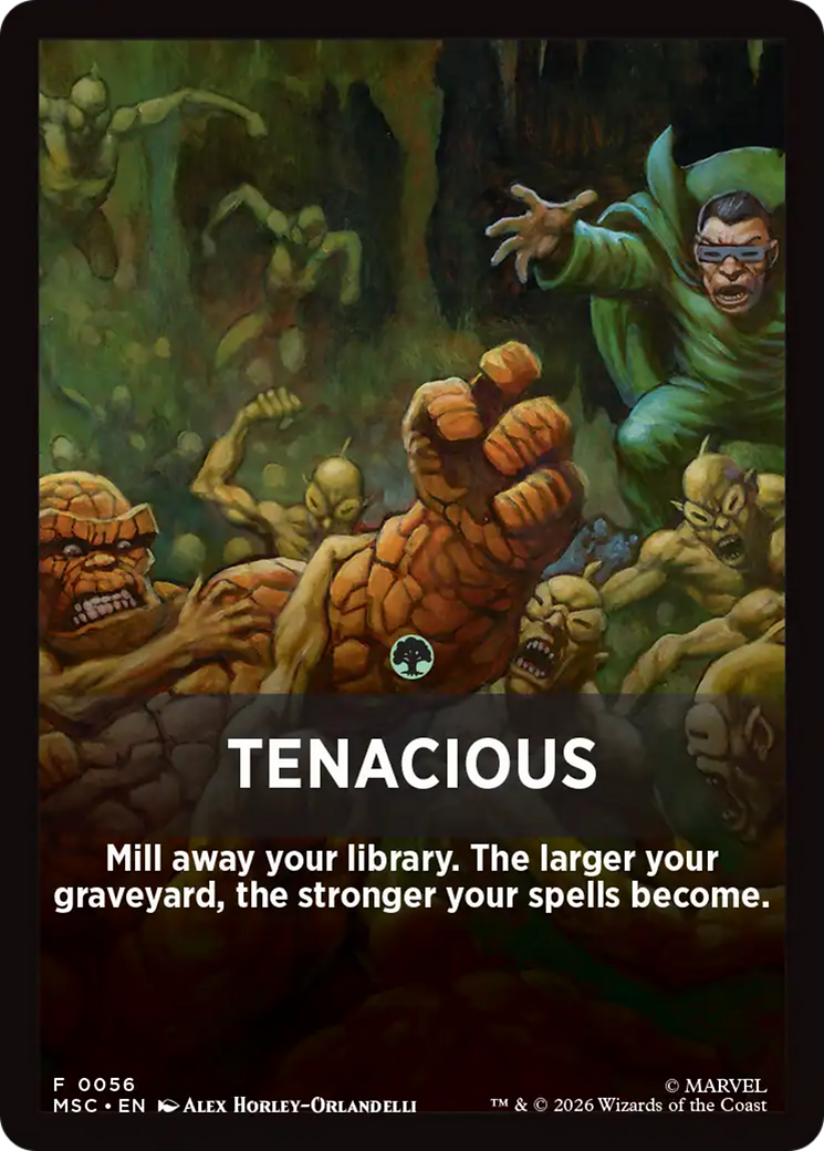Tenacious Theme Card [Marvel Super Heroes Commander] | Gamers Paradise