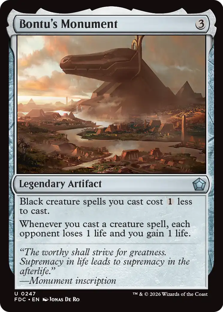 Bontu's Monument [Foundations Commander] | Gamers Paradise
