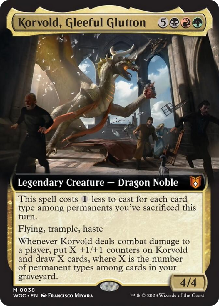 Korvold, Gleeful Glutton (Extended Art) [Wilds of Eldraine Commander] | Gamers Paradise