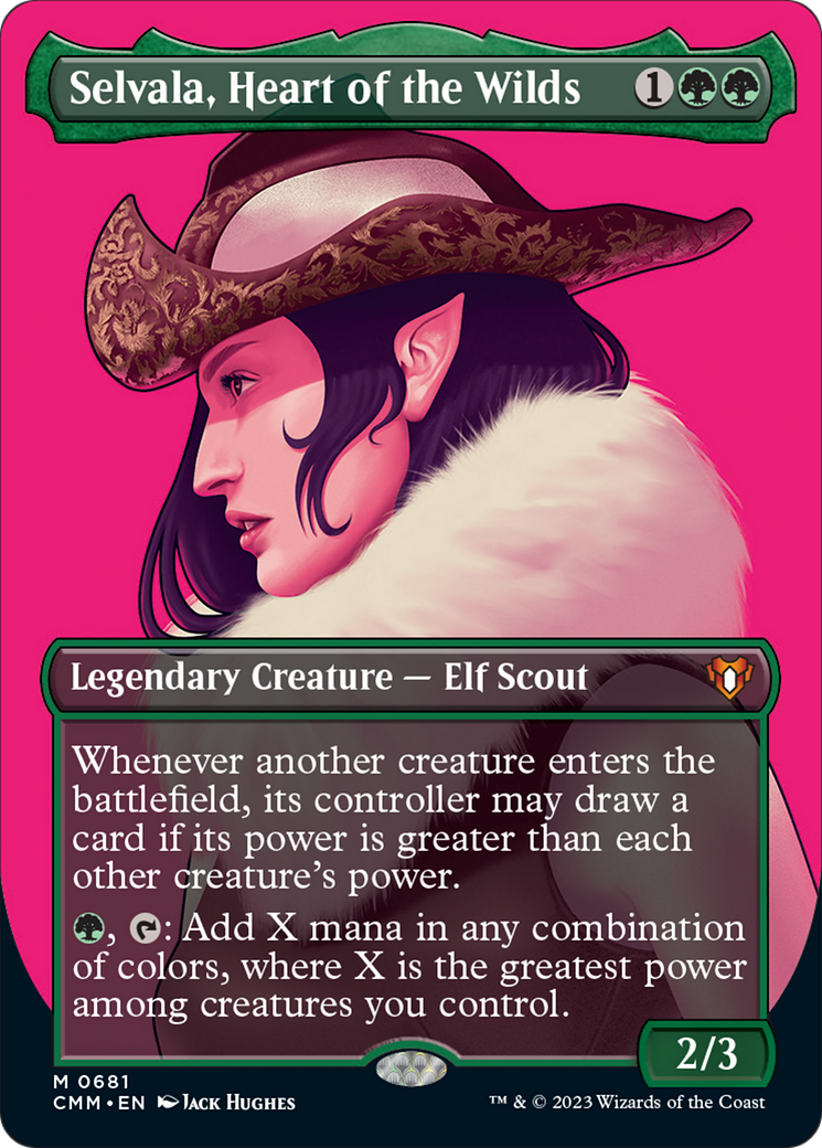 Selvala, Heart of the Wilds (Borderless Profile) [Commander Masters] | Gamers Paradise