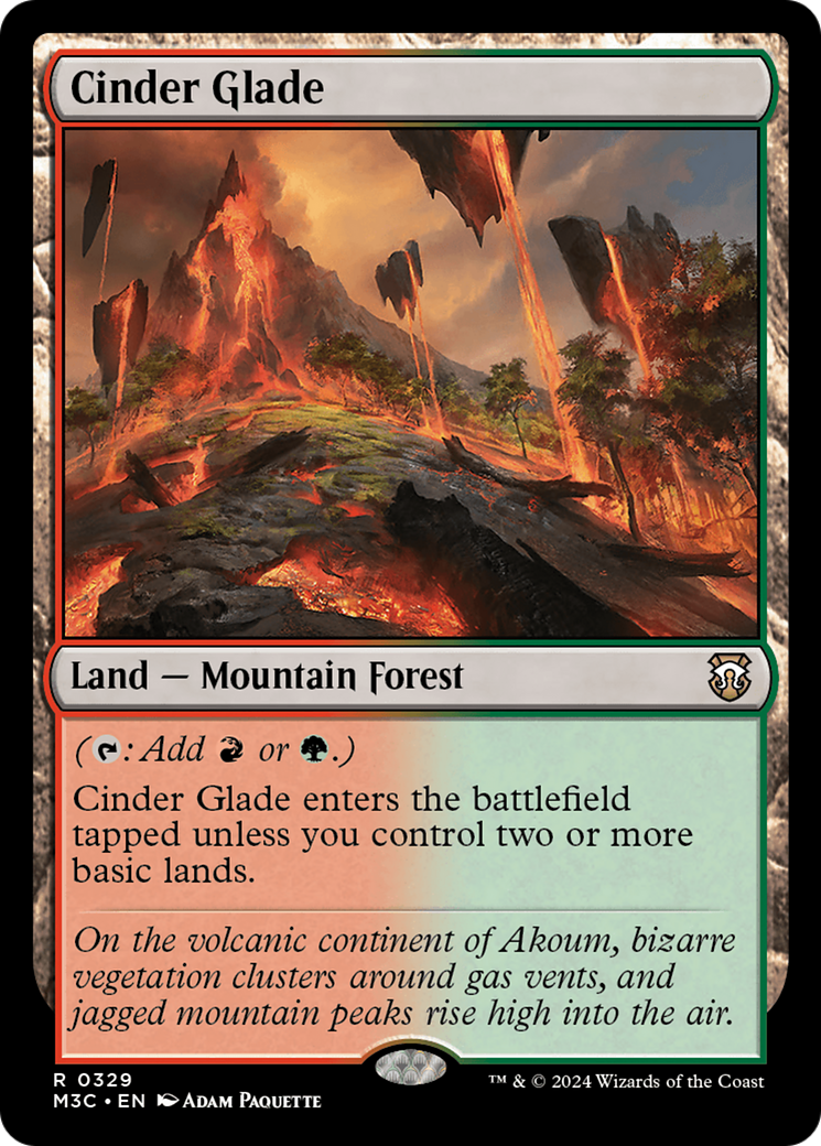 Cinder Glade (Ripple Foil) [Modern Horizons 3 Commander] | Gamers Paradise