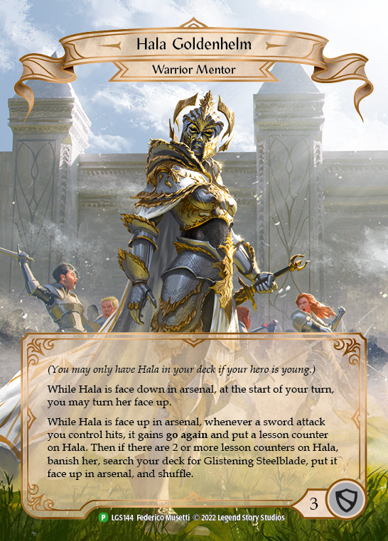 Hala Goldenhelm [LGS144] (Promo)  Rainbow Foil | Gamers Paradise