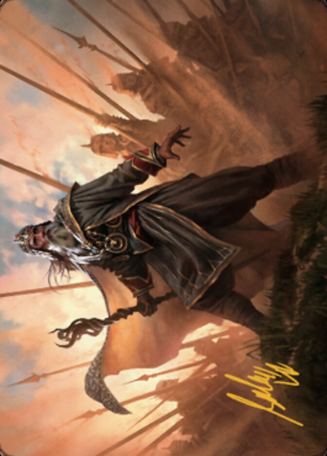 Hazezon, Shaper of Sand Art Card (Gold-Stamped Signature) [Dominaria United Art Series] | Gamers Paradise