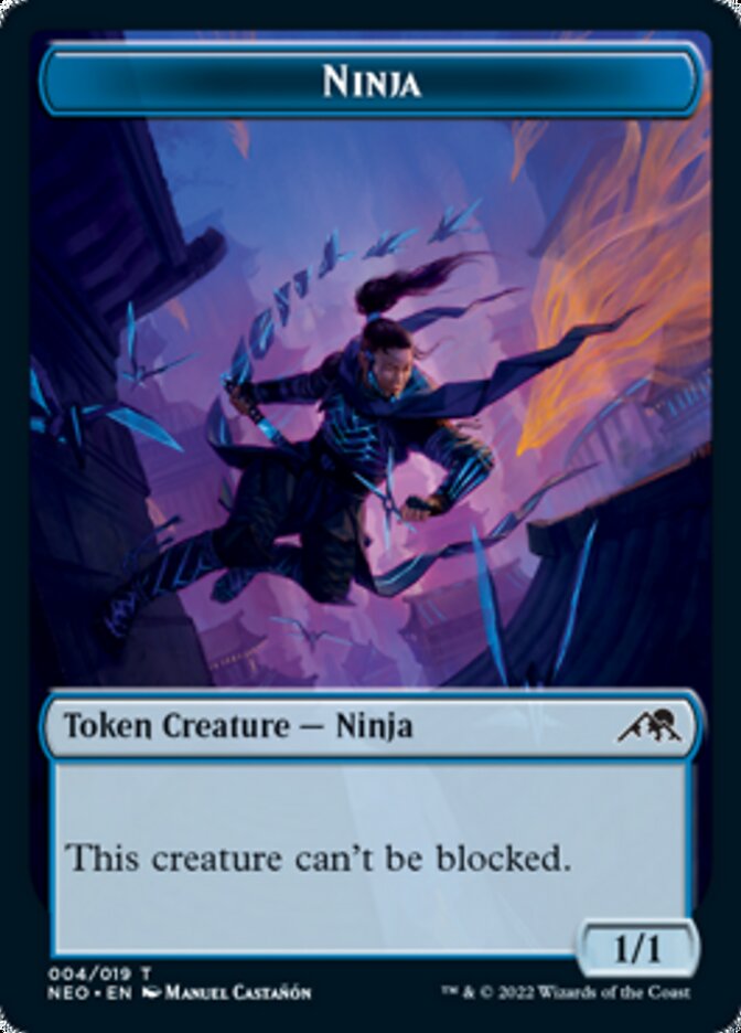 Samurai // Ninja Double-Sided Token [Kamigawa: Neon Dynasty Tokens] | Gamers Paradise