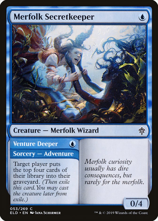 Merfolk Secretkeeper // Venture Deeper [Throne of Eldraine] | Gamers Paradise