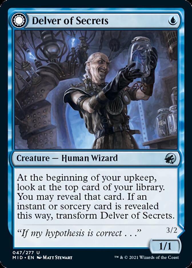 Delver of Secrets // Insectile Aberration [Innistrad: Midnight Hunt] | Gamers Paradise