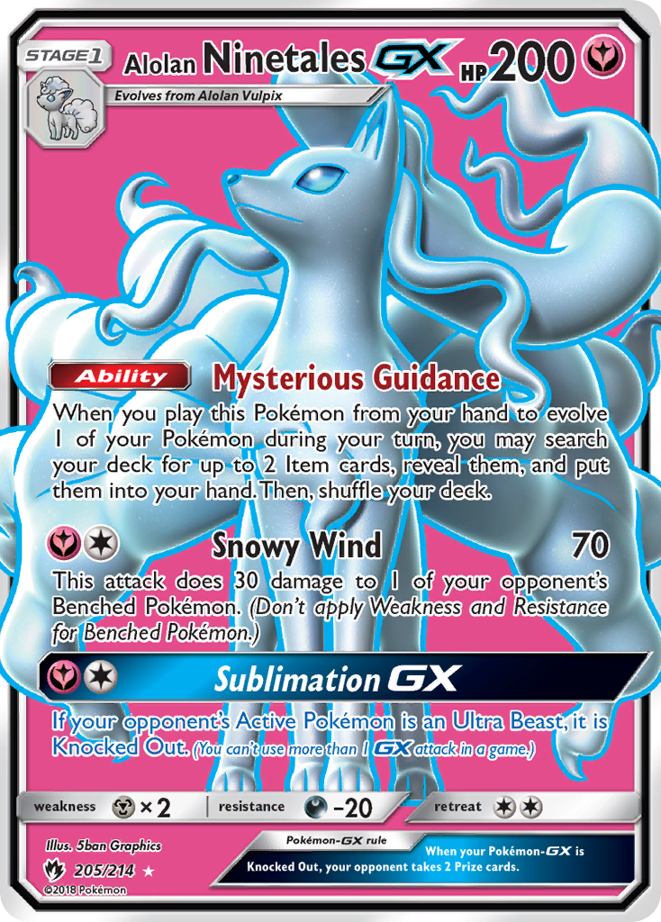 Alolan Ninetales GX (205/214) [Sun & Moon: Lost Thunder] | Gamers Paradise