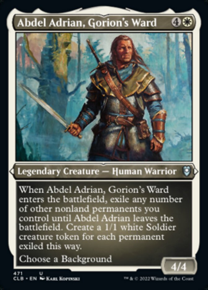Abdel Adrian, Gorion's Ward (Foil Etched) [Commander Legends: Battle for Baldur's Gate] | Gamers Paradise