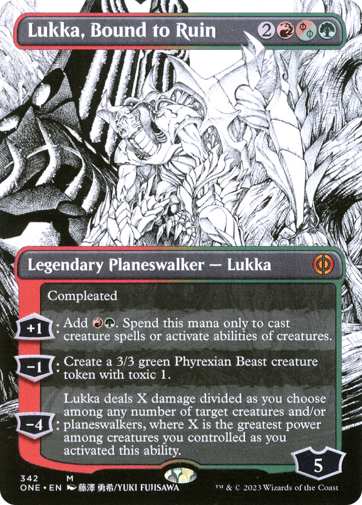 Lukka, Bound to Ruin (Borderless Manga) [Phyrexia: All Will Be One] | Gamers Paradise