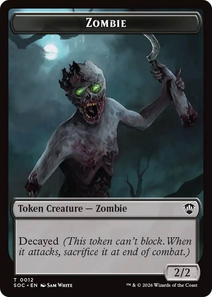 Snake // Zombie Double-Sided Token [Secrets of Strixhaven Commander Tokens] | Gamers Paradise