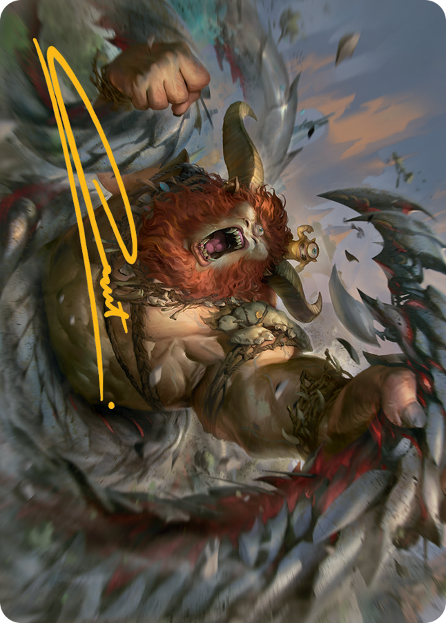 Borborygmos and Fblthp Art Card (42) (Gold-Stamped Signature) [March of the Machine Art Series] | Gamers Paradise