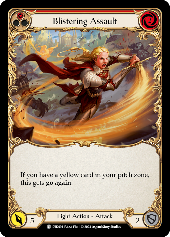 Blistering Assault (Red) [DTD091] (Dusk Till Dawn)  Rainbow Foil | Gamers Paradise