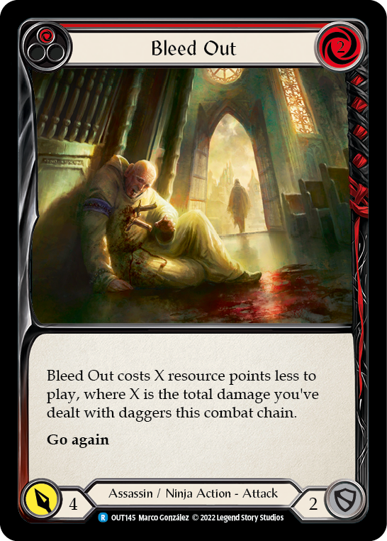 Bleed Out (Red) [OUT145] (Outsiders)  Rainbow Foil | Gamers Paradise