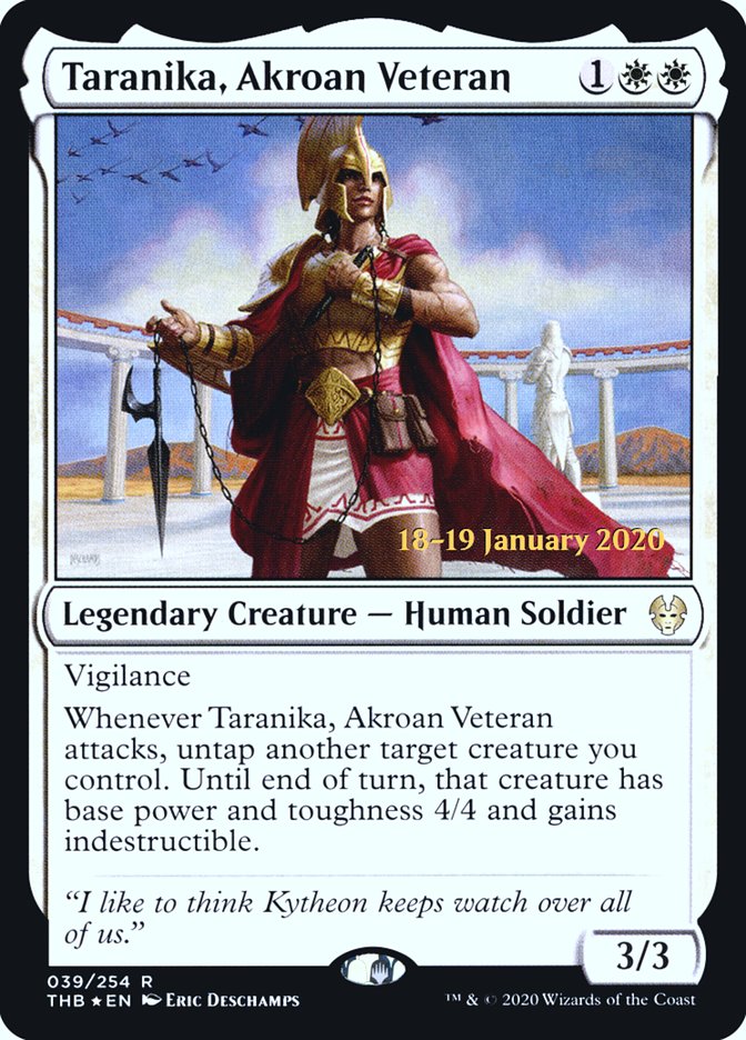 Taranika, Akroan Veteran [Theros Beyond Death Prerelease Promos] | Gamers Paradise