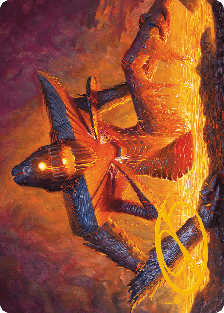 Molten Gatekeeper Art Card (Gold-Stamped Signature) [Modern Horizons 3 Art Series] | Gamers Paradise