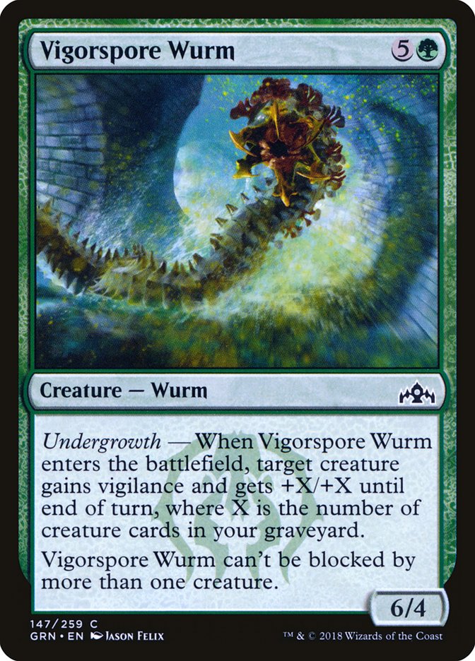 Vigorspore Wurm [Guilds of Ravnica] | Gamers Paradise