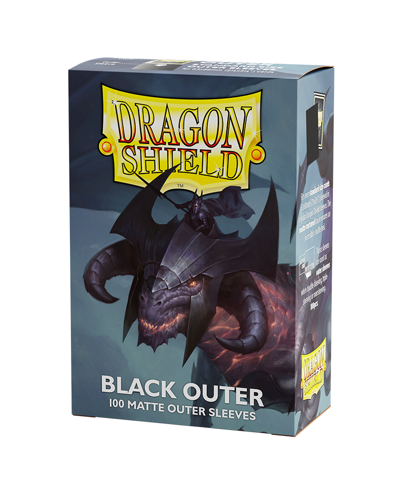 Dragon Shield: 100ct Outer Sleeves - Matte Black (Standard) | Gamers Paradise