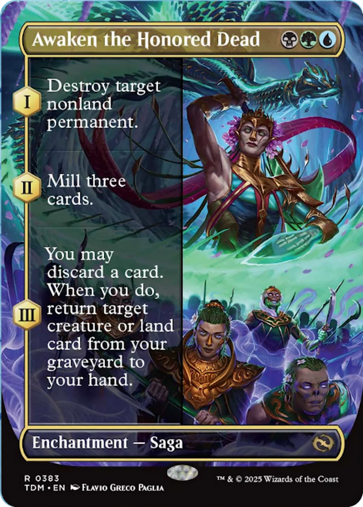 Awaken the Honored Dead (Borderless) [Tarkir: Dragonstorm] | Gamers Paradise