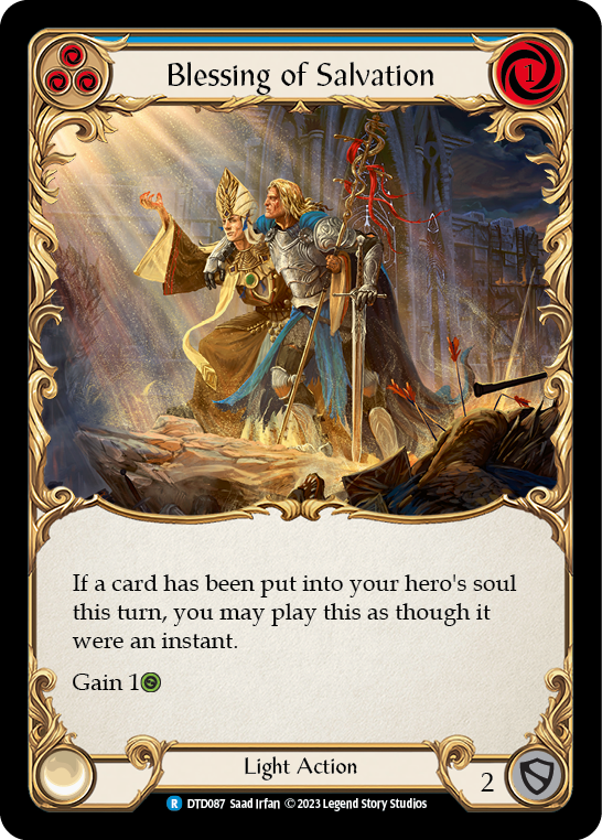 Blessing of Salvation (Blue) [DTD087] (Dusk Till Dawn)  Rainbow Foil | Gamers Paradise