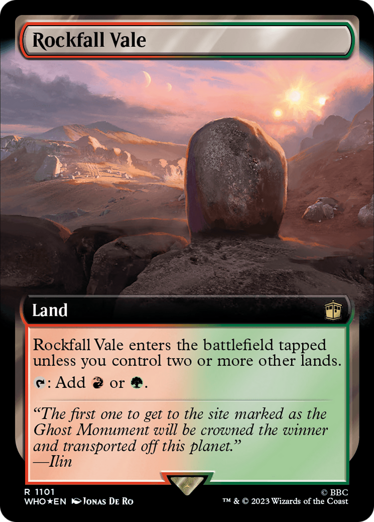 Rockfall Vale (Extended Art) (Surge Foil) [Doctor Who] | Gamers Paradise