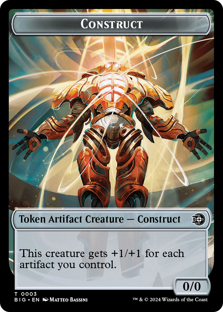 Mercenary // Construct Double-Sided Token [Outlaws of Thunder Junction Tokens] | Gamers Paradise