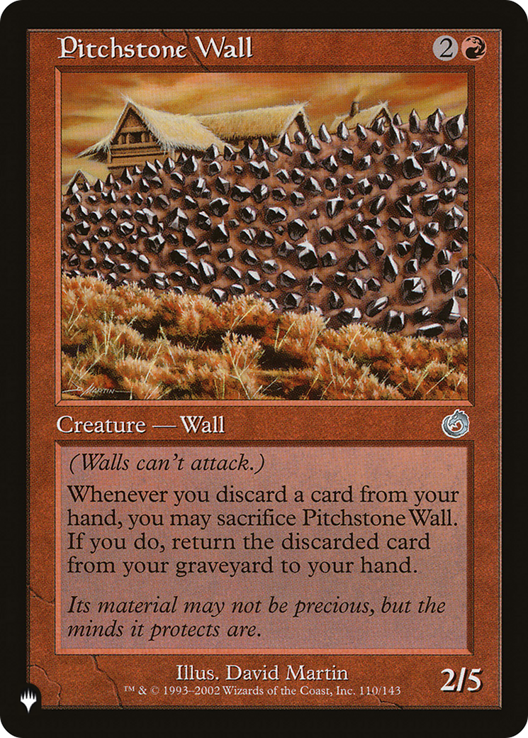 Pitchstone Wall [The List Reprints] | Gamers Paradise