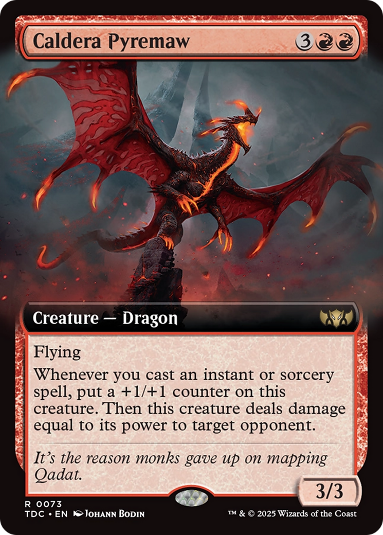 Caldera Pyremaw (Extended Art) [Tarkir: Dragonstorm Commander] | Gamers Paradise