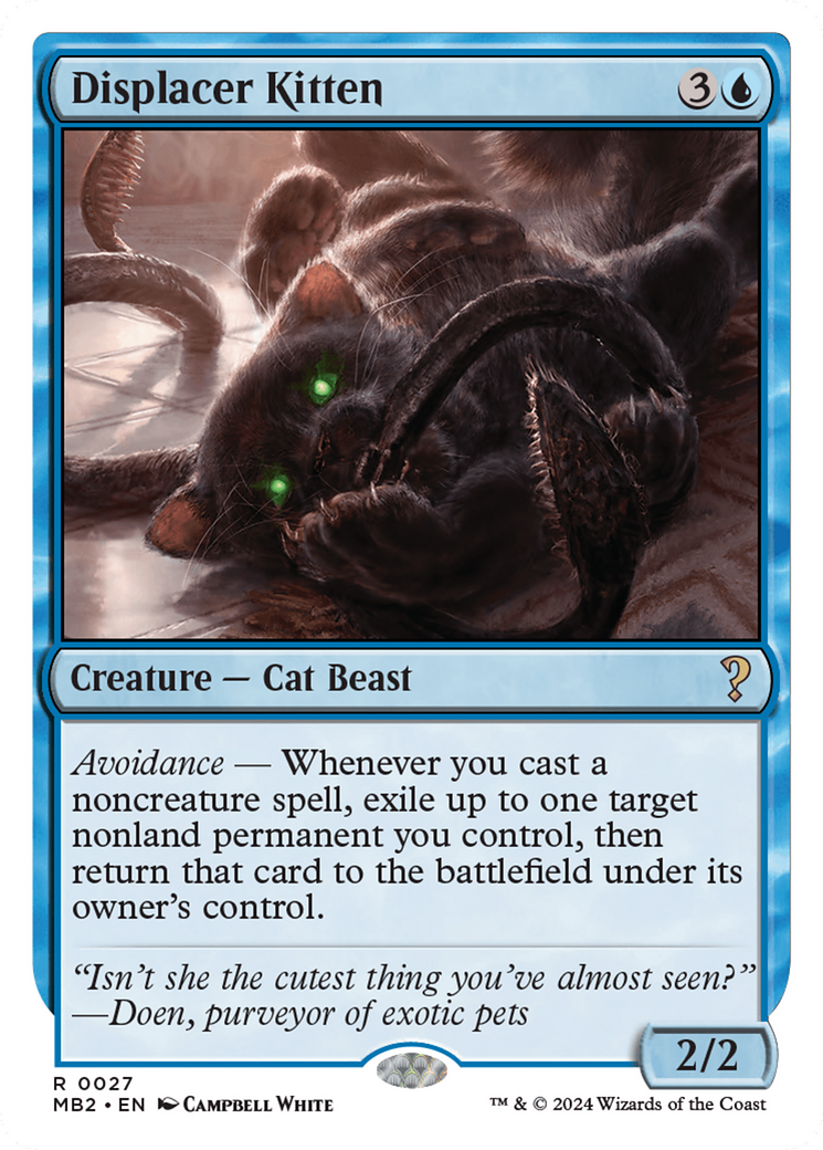 Displacer Kitten (White Border) [Mystery Booster 2] | Gamers Paradise