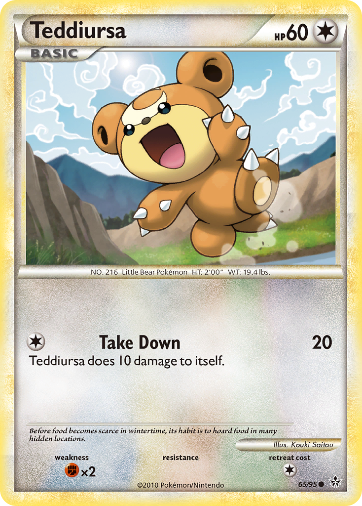 Teddiursa (65/95) [HeartGold & SoulSilver: Unleashed] | Gamers Paradise