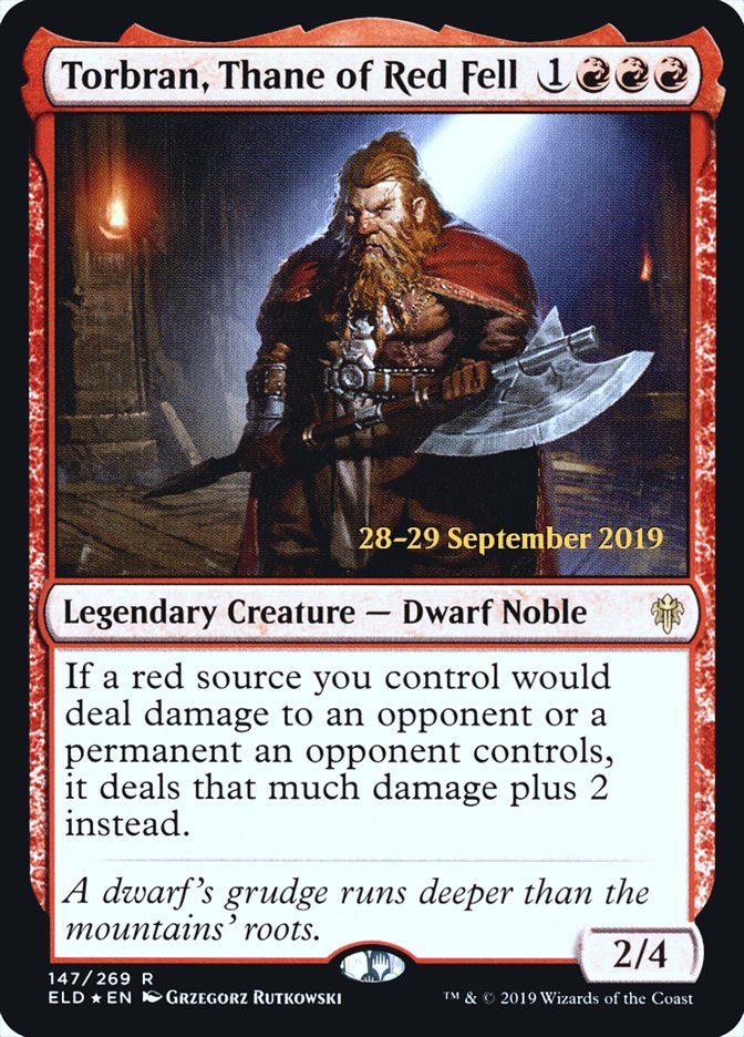 Torbran, Thane of Red Fell [Throne of Eldraine Prerelease Promos] | Gamers Paradise