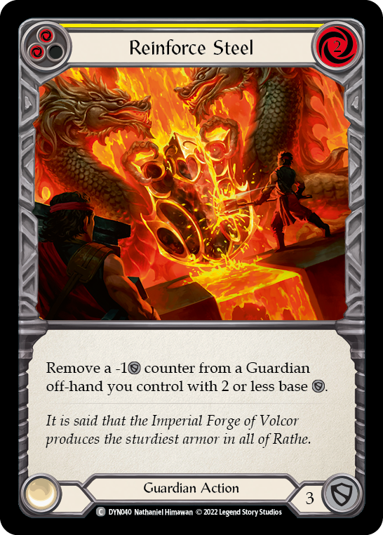 Reinforce Steel (Yellow) [DYN040] (Dynasty) | Gamers Paradise