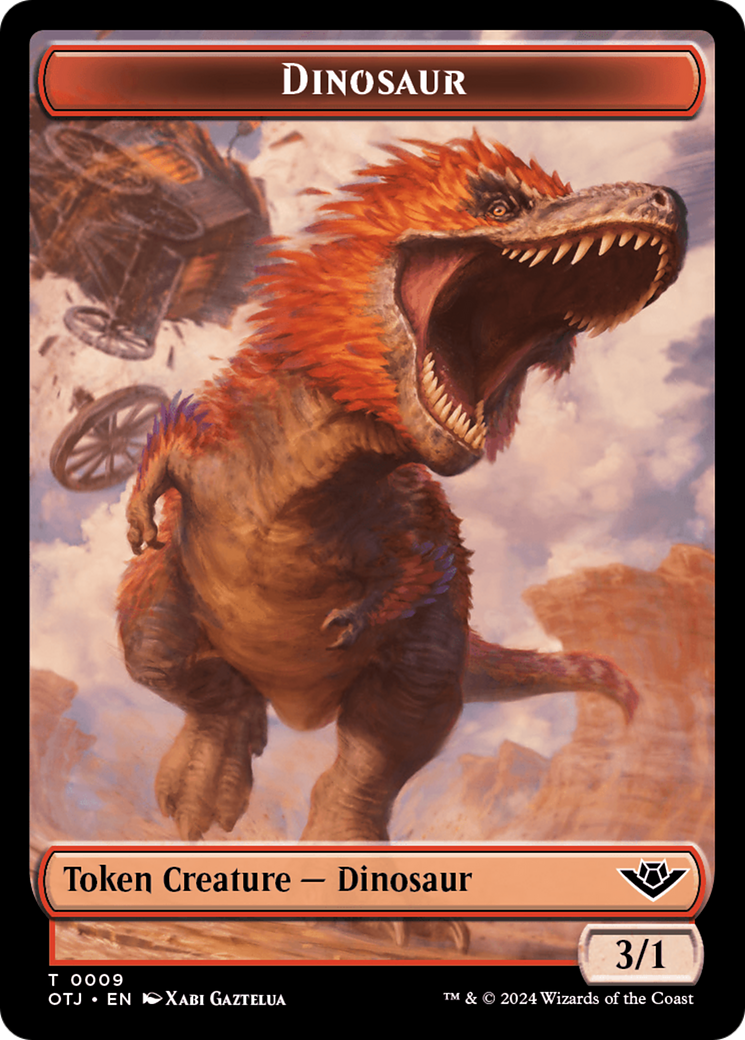 Dinosaur Token [Outlaws of Thunder Junction Tokens] | Gamers Paradise