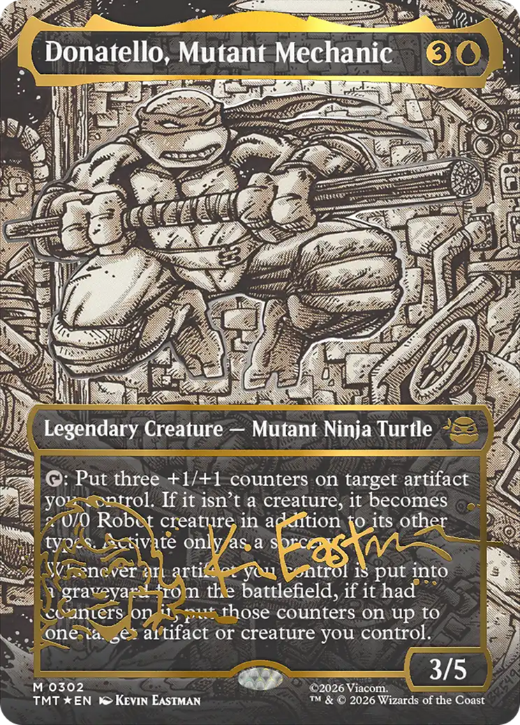Donatello, Mutant Mechanic (Borderless) (Gold-Stamped Signature) [Teenage Mutant Ninja Turtles] | Gamers Paradise