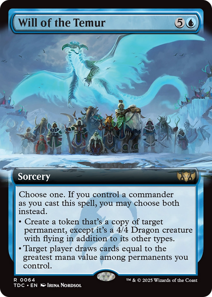 Will of the Temur (Extended Art) [Tarkir: Dragonstorm Commander] | Gamers Paradise
