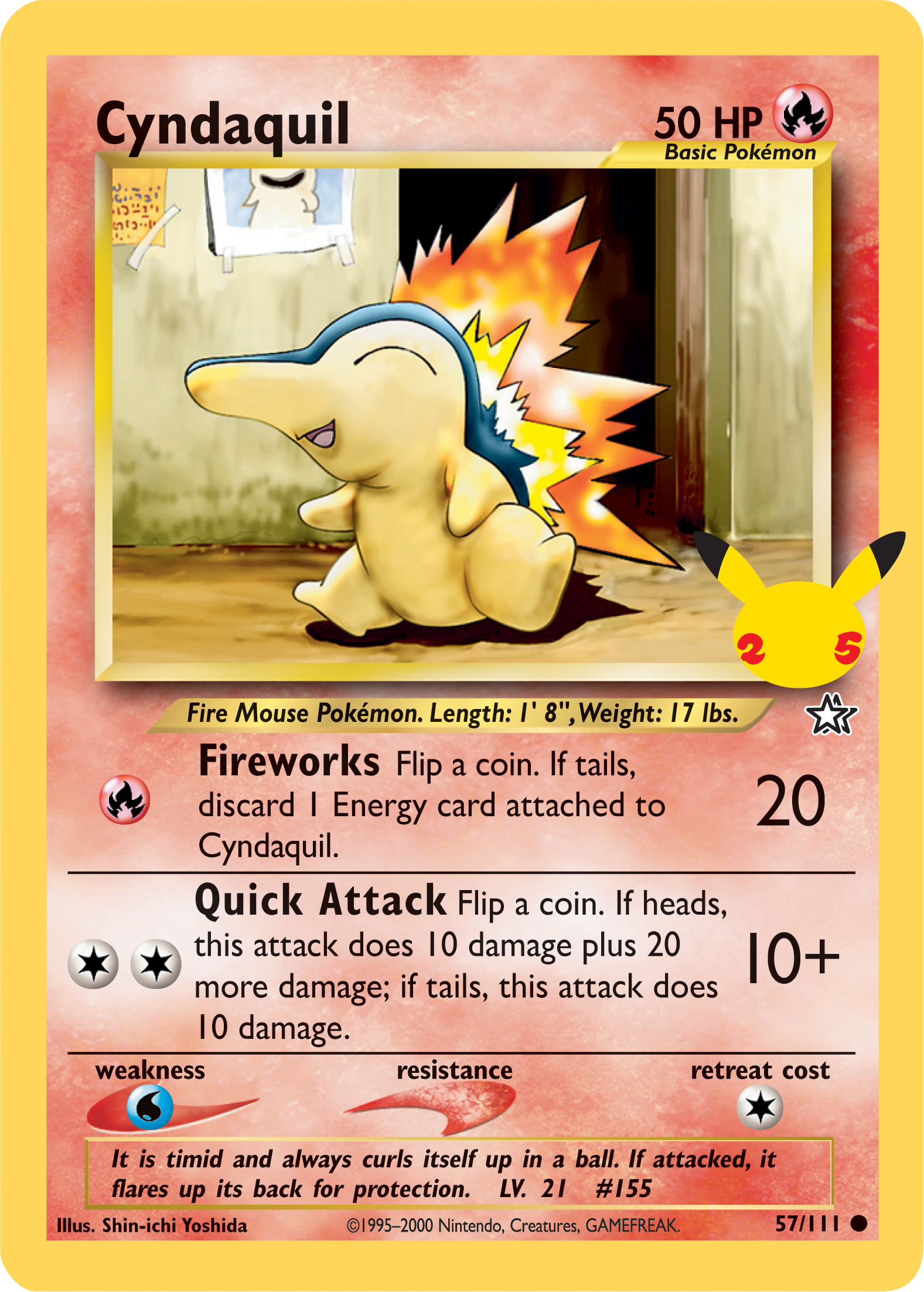 Cyndaquil (57/111) (Jumbo Card) [First Partner Pack] | Gamers Paradise