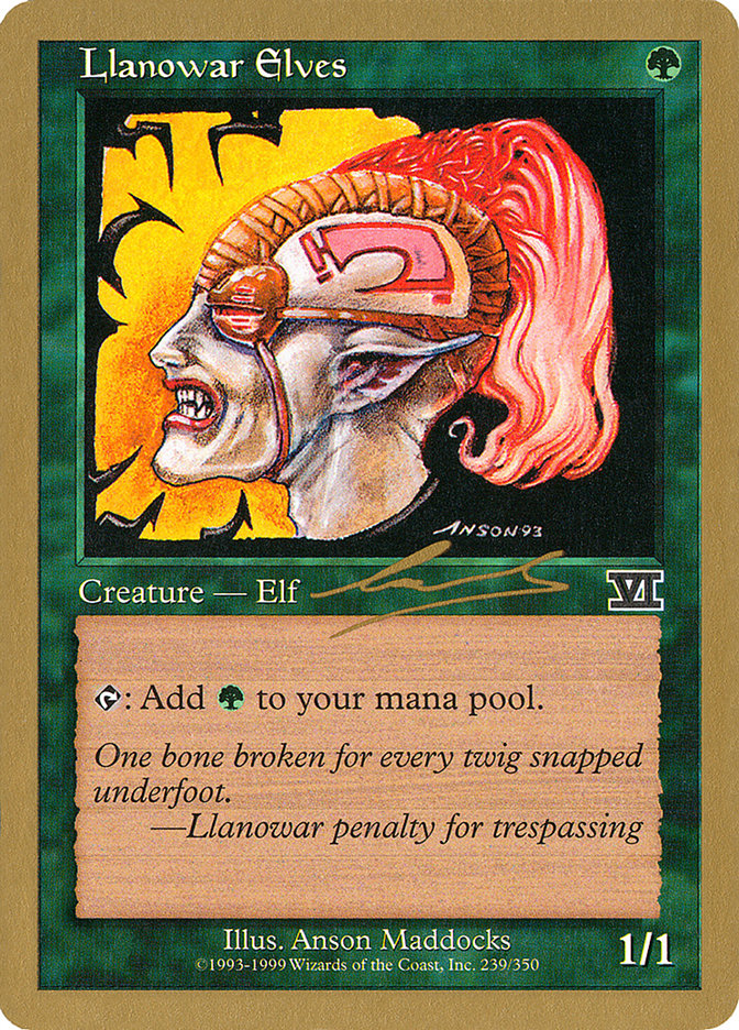 Llanowar Elves (Nicolas Labarre) [World Championship Decks 2000] | Gamers Paradise