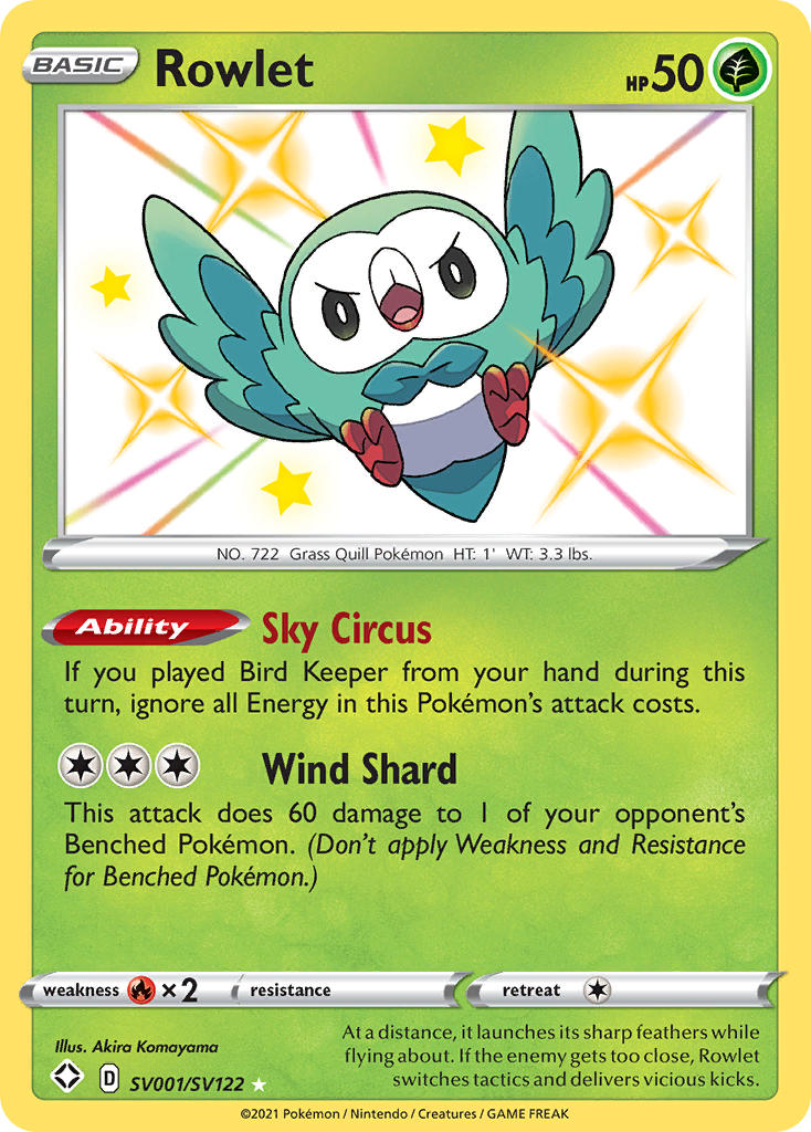 Rowlet (SV001/SV122) [Sword & Shield: Shining Fates] | Gamers Paradise