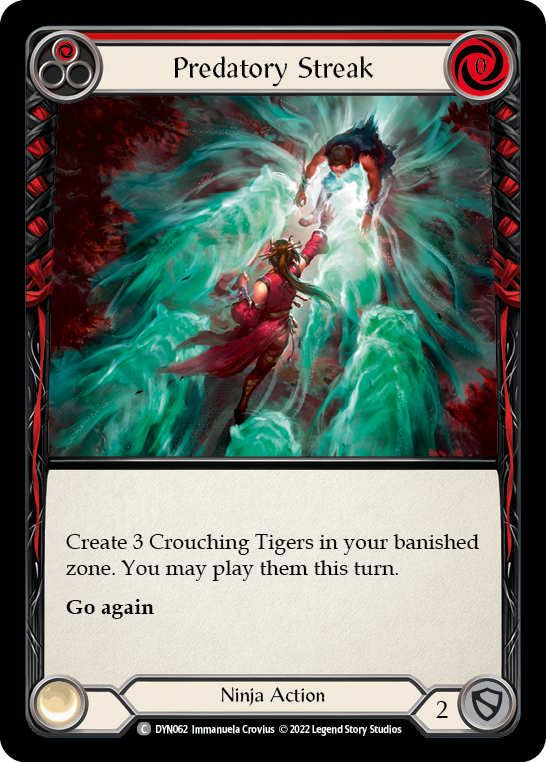 Predatory Streak (Red) [DYN062] (Dynasty)  Rainbow Foil | Gamers Paradise
