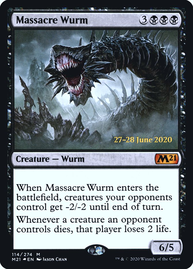 Massacre Wurm [Core Set 2021 Prerelease Promos] | Gamers Paradise