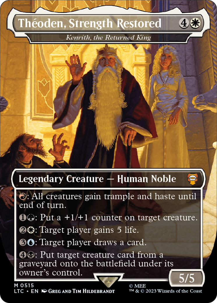 Theoden, Strength Restored - Kenrith, the Returned King (Borderless) [The Lord of the Rings: Tales of Middle-Earth Commander] | Gamers Paradise
