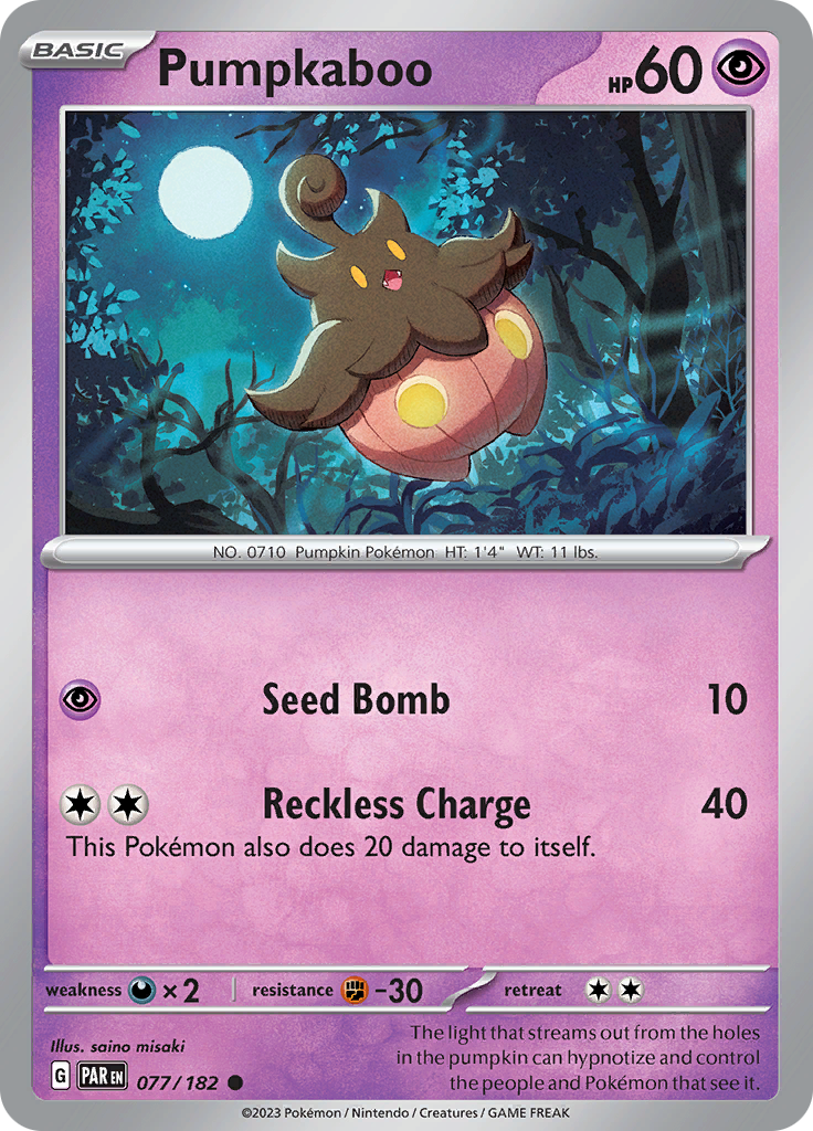 Pumpkaboo (077/182) [Scarlet & Violet: Paradox Rift] | Gamers Paradise