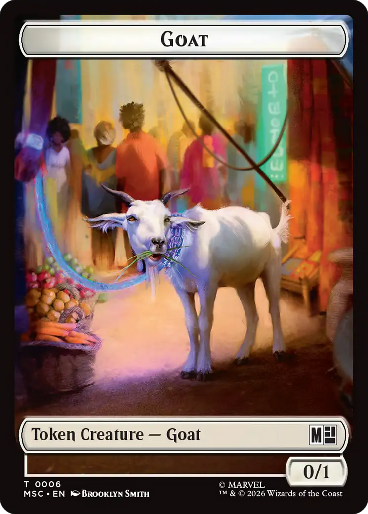 Soldier // Goat Double-Sided Token [Marvel Super Heroes Commander Tokens] | Gamers Paradise