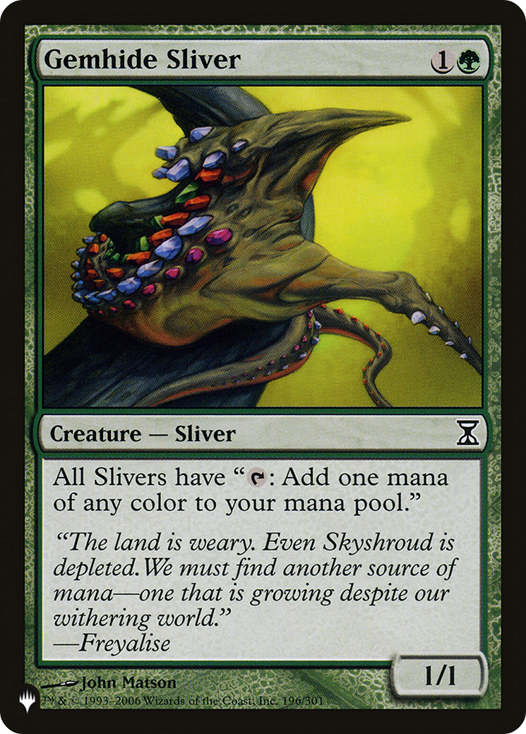 Gemhide Sliver [The List Reprints] | Gamers Paradise