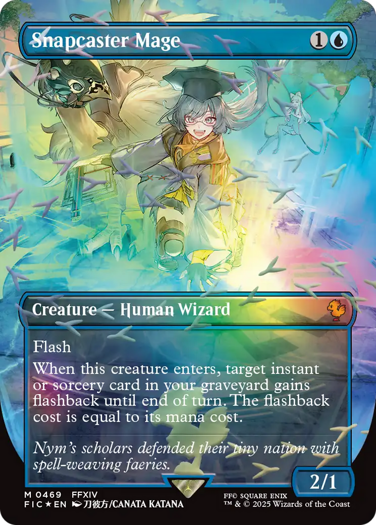 Snapcaster Mage (Borderless) (Chocobo Track Foil) [FINAL FANTASY Commander] | Gamers Paradise