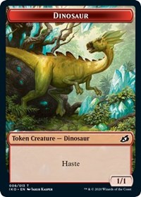 Dinosaur // Human Soldier (003) Double-Sided Token [Ikoria: Lair of Behemoths Tokens] | Gamers Paradise
