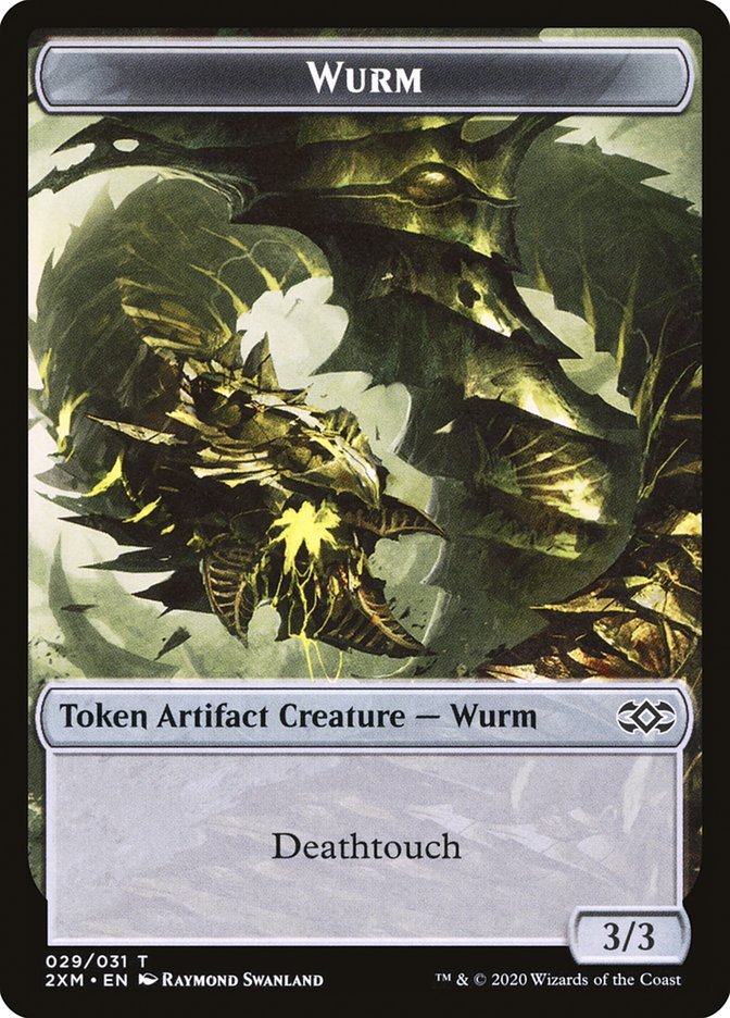 Treasure // Wurm (029) Double-Sided Token [Double Masters Tokens] | Gamers Paradise